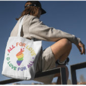 プライドレインボーオールフォー・ラブ&ラブ・フォー・オール トートバッグ