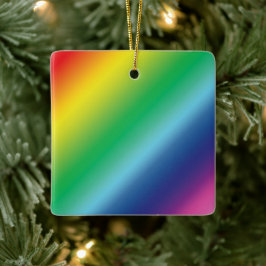 プライドレインボーカラー柄lgbt lgbtクリスマス セラミックオーナメント