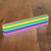 プライドレインボーカラーlgbtゲイデスクサイン デスクネームプレート (側面)