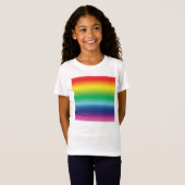 プライドレインボーカラーlgbtゲイフラッグキッズ tシャツ (正面フル)
