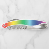 プライドレインボーカラーlgbtゲイ国旗のパターン ソムリエナイフ (裏面)