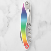 プライドレインボーカラーlgbtゲイ国旗のパターン ソムリエナイフ (裏面)