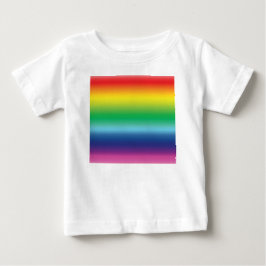 プライドレインボーカラーlgbtゲイ国旗のパターン ベビーTシャツ