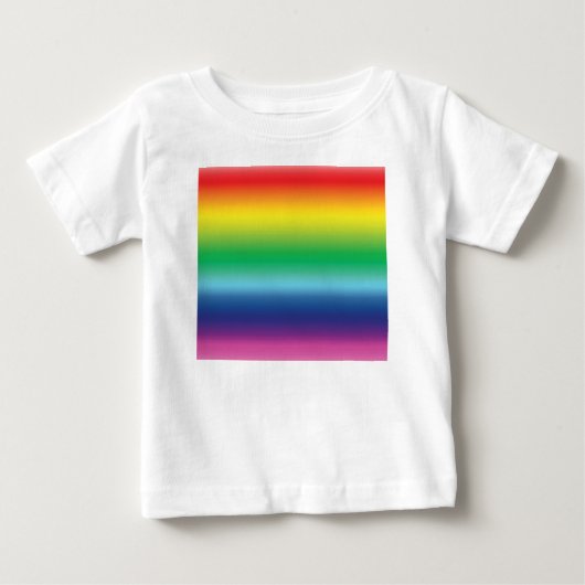 プライドレインボーカラーlgbtゲイ国旗のパターン ベビーTシャツ (正面)