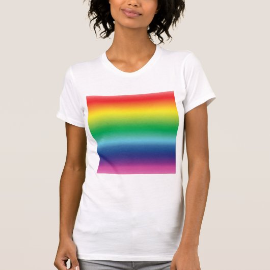 プライドレインボーカラーlgbtゲイ国旗のパターン tシャツ (正面)