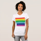 プライドレインボーカラーlgbtゲイ国旗のパターン tシャツ (正面フル)