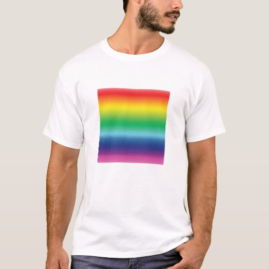 プライドレインボーカラーlgbtゲイ国旗のパターン tシャツ (正面)