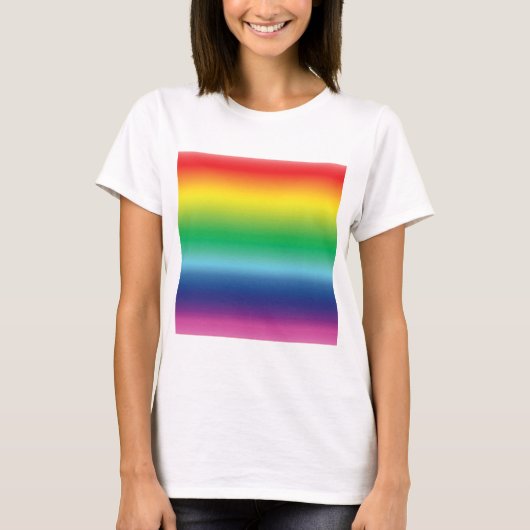 プライドレインボーカラーlgbtゲイ国旗のパターン tシャツ (正面)