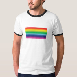 プライドレインボーカラーlgbtゲイ国旗のパターン tシャツ