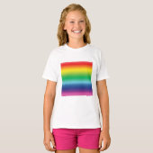 プライドレインボーカラーlgbtゲイ国旗 tシャツ (正面フル)