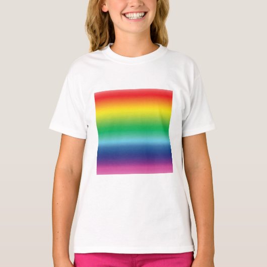 プライドレインボーカラーlgbtゲイ国旗 tシャツ (正面)