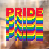 プライドレインボーカラーlgbt lgbtqレトロクールカスタムー ウィンドウサイン (シート2)