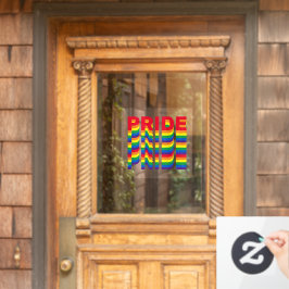 プライドレインボーカラーlgbt lgbtqレトロクールカスタムー ウィンドウサイン