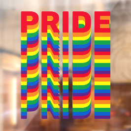 プライドレインボーカラーlgbt lgbtq同性愛者ゲイカスタム ウィンドウサイン