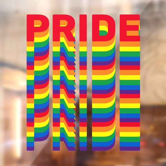 プライドレインボーカラーlgbt lgbtq同性愛者ゲイカスタム ウィンドウサイン (シート2)