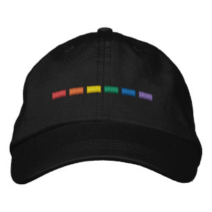 プライドレインボーカラーlgbtqゲイモダン旗 刺繍入りキャップ