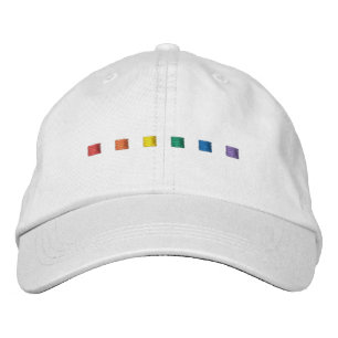 プライドレインボーカラーlgbtqゲイ旗ミニマリスト 刺繍入りキャップ