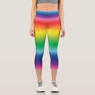 プライドレインボーカラーlgbtq lgbtゲイ旗  カプリレギンス