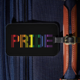 プライドレインボースキャンLGBTQタイポグラフィ ラゲッジタグ