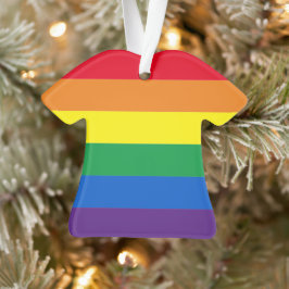 プライドレインボーストライプゲイLGBTQクリスマス オーナメント