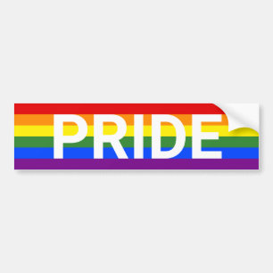 プライドレインボーストライプLGBTフラグ バンパーステッカー