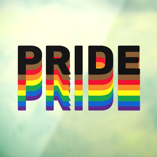 プライドレインボーダイバーシティ包摂性lgbtq カスタム ウィンドウサイン (シート3)