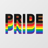 プライドレインボーダイバーシティ包摂性lgbtq カスタム ウィンドウサイン (シート)