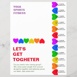 プライドレインボーハートラインフライヤー チラシ