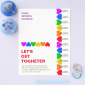 プライドレインボーハートラインフライヤー チラシ (シングル)