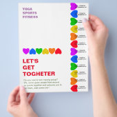 プライドレインボーハートラインフライヤー チラシ (手)