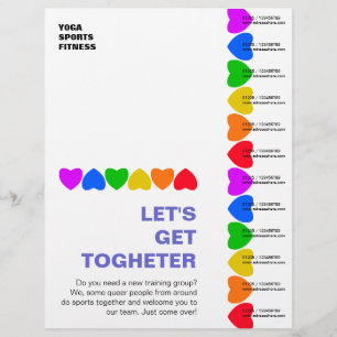 プライドレインボーハートラインフライヤー チラシ