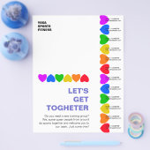 プライドレインボーハートラインフライヤー チラシ (シングル)