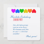 プライドレインボーハートライン 招待状 (裏面)