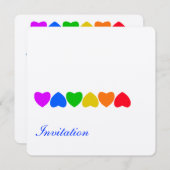 プライドレインボーハートライン 招待状 (正面/裏面)