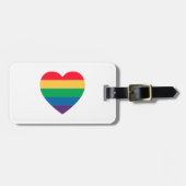 プライドレインボーハートラゲージタグ ラゲッジタグ (正面横)