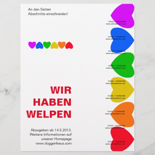 プライドレインボーハートリップオフフライヤー チラシ (正面)