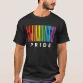 プライドレインボーバーコードLGBTQIA+ Tシャツ (正面)