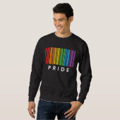 プライドレインボーバーコードLGBTQIA+ Tシャツ (正面フル)