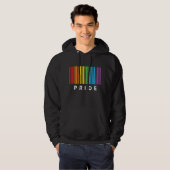 プライドレインボーバーコードLGBTQIA+ Tシャツ (正面フル)