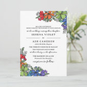 プライドレインボーフォーマルフラワー結婚ズLGBT 招待状 (スタンド正面)