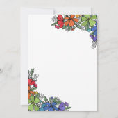 プライドレインボーフォーマルフラワー結婚ズLGBT 招待状 (裏面)