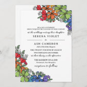 プライドレインボーフォーマルフラワー結婚ズLGBT 招待状 (正面/裏面)