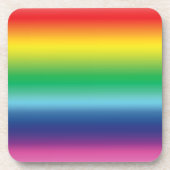 プライドレインボーフラグカラーlgbt lgbtq コースター (正面)