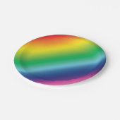 プライドレインボーフラッグカラーlgbt lgbtqパーティー ペーパープレート (アングル)