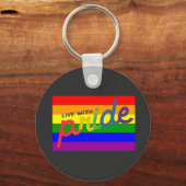 プライドレインボーフラッグキーチェーン キーホルダー (正面)