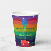 プライドレインボーフラッグパーティー（名前あり） 紙コップ (正面)