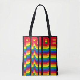 プライドレインボーブラックレトロパターンゲイlgbt lgbtq トートバッグ