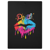 プライドレインボーリップ | LGBTQ | Drilling Lips クリップボード (裏面)