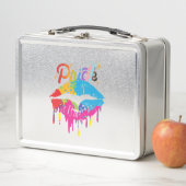 プライドレインボーリップ | LGBTQ | Drilling Lips メタルランチボックス (インサイチュ)