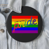 プライドレインボー国旗のボタン 缶バッジ (インサイチュ)